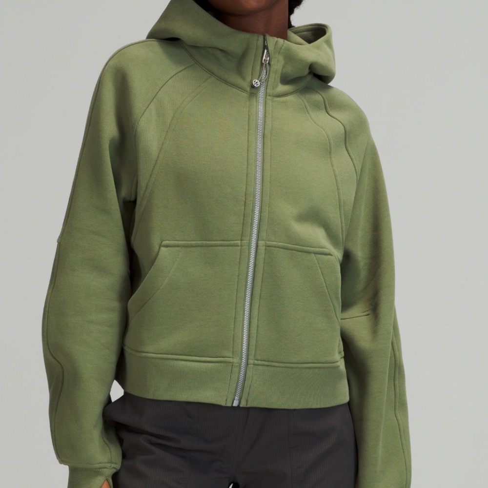 Lululemon Scuba Full-Zip in Green Twill - size XS/S